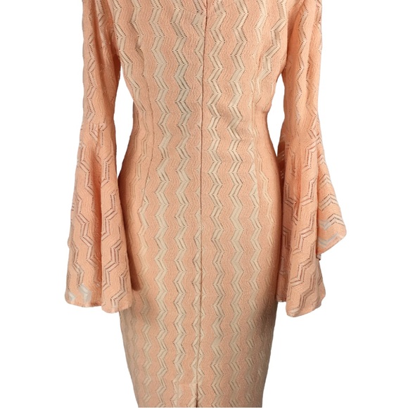 VF SHOW Elegant Bell Sleeve Cocktail Party Bodycon Pencil Sheath Dress X-Large - Picture 14 of 15